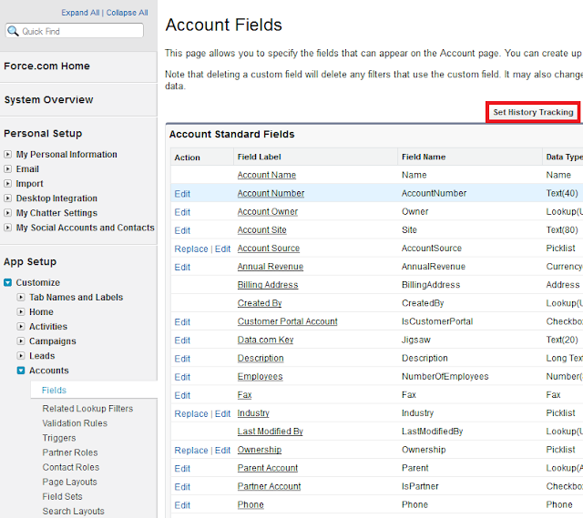 How to Enable Field History Tracking in Salesforce