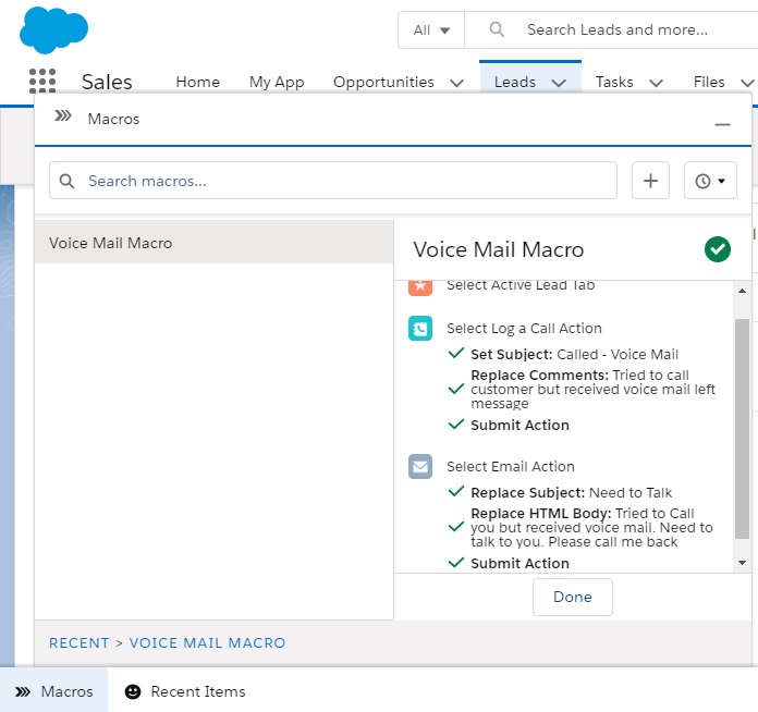 Overview of Macros in Salesforce